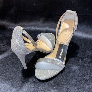 Express Shiny Sliver Heels
